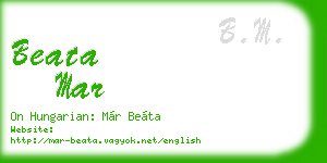 beata mar business card