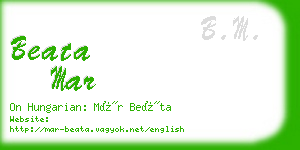 beata mar business card